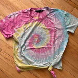 Generation Love Women's Tie Dye Side Knot T shirt Size Small